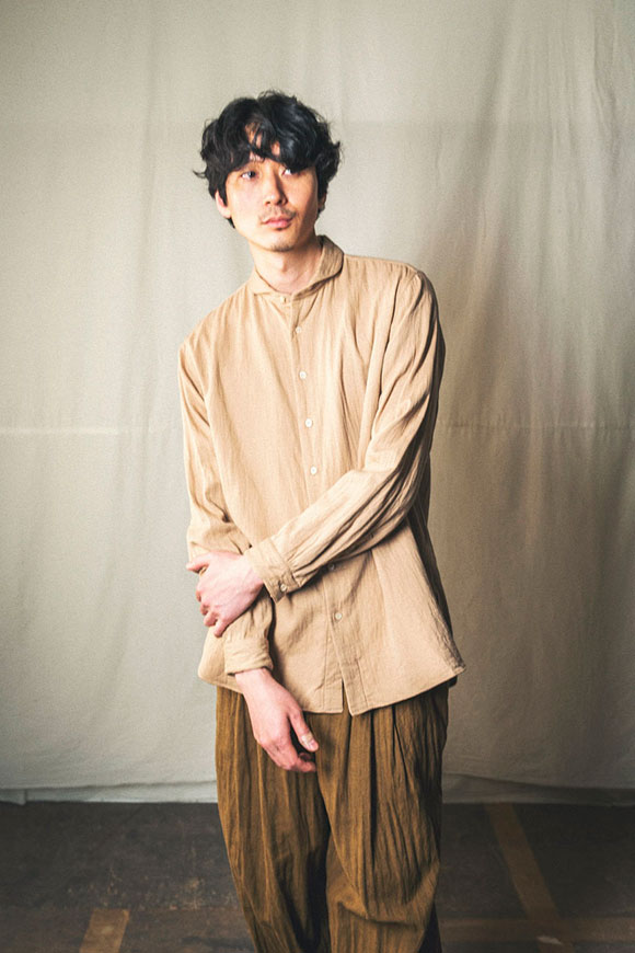 suzuki takayuki shawl-collar shirt