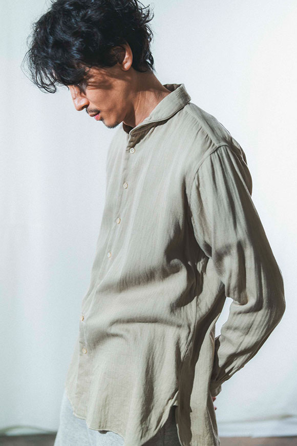 期間値下げ suzuki takayuki∬Shawl Collar Linen Shirt